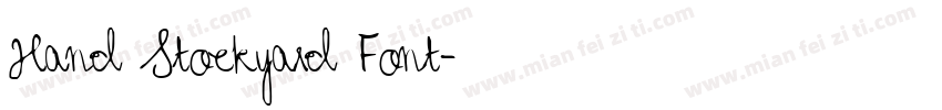 Hand Stockyard Font字体转换